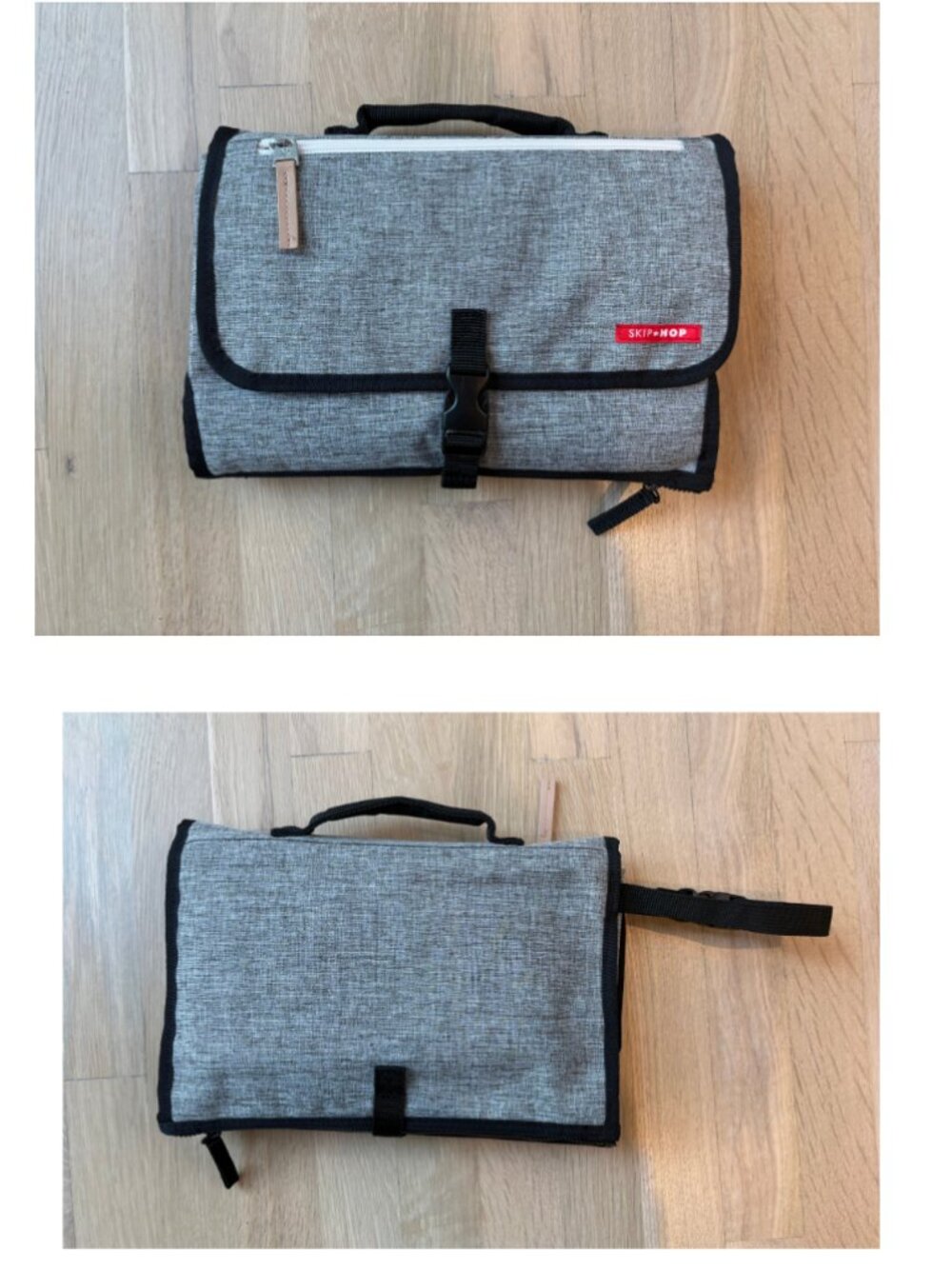 Skip Hop Pronto Signature Portable Changing Pad Diaper Clutch Gray, New